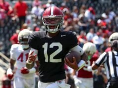 El mariscal de campo de Alabama, Keelon Russell, impulsa la ofensiva en el juego de primavera