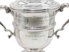El trofeo individual del US Open de 1989 de Boris Becker se vende por 357.000 dólares