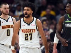 La noche de 16 de 16 de Murray en la línea lleva a los Nuggets a la victoria en el Juego 1