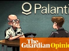 Ben Jennings sobre el interés del Met en utilizar la tecnología Palantir AI – caricatura