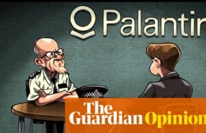 Ben Jennings sobre el interés del Met en utilizar la tecnología Palantir AI – caricatura