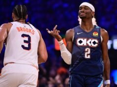 Shai Gilgeous-Alexander trollea a Dillon Brooks después de que el Thunder barriera a los Suns