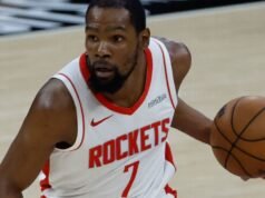Fuentes: Kevin Durant de los Rockets se perderá el Juego 6 contra los Lakers