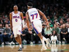 El novato VJ Edgecombe y Tyrese Maxey impulsan a los 76ers a superar a los Celtics para empatar la serie 1-1