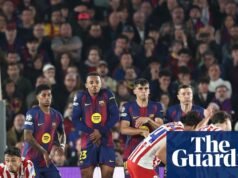 Barcelona al borde tras tarjeta roja y gol de Álvarez provoca la victoria del Atlético | liga de campeones