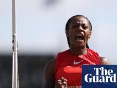La estrella estadounidense del sprint Sha’Carri Richardson gana el Stawell Gift 2026 con un final emocionante | Atletismo
