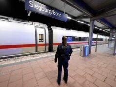 Un joven de 20 años que amenazó con atacar un tren alemán quedó bajo custodia.