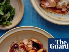 Receta fácil y rápida de Georgina Hayden de salmón con mantequilla de gochujang | Alimento