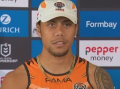 Jarome Luai NRL news 2026, los jefes de PNG confirman la firma mientras la estrella de los Wests Tigers niega las afirmaciones de hipocresía de Lachlan Galvin