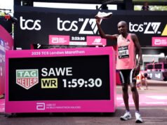 Sabastian Sawe se convierte en el primer corredor en correr menos de dos horas en un maratón, ganando la carrera de Londres en un tiempo récord de 1:59:30.