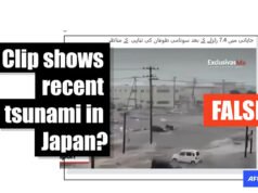 Antiguo vídeo del tsunami vinculado falsamente al terremoto de abril de 2026 en Japón