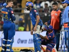 Rohit Sharma se retira lesionado durante el partido Mumbai Indians vs Royal Challengers Bengaluru IPL 2026