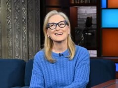 Meryl Streep le guiña un ojo a El diablo viste de Prada con un suéter cerúleo