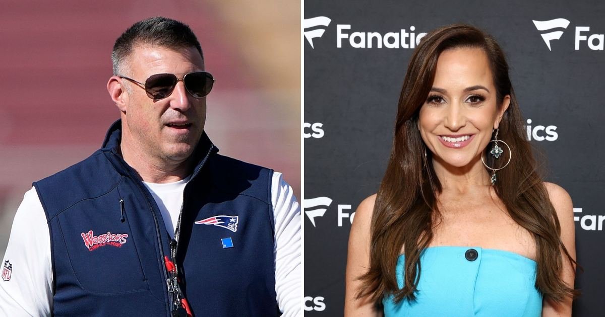 Mike Vrabel y Dianna Russini GettyImages-2260289572 GettyImages-2