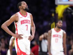 Kevin Durant, cuestionable para el tercer partido Rockets-Lakers por nueva lesión en el tobillo