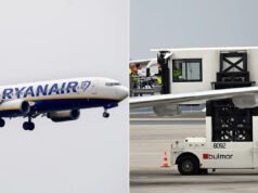 Ambulift tuvo que sacar a un pasajero del avión después de que un comportamiento “alarmante” obligara al piloto a abortar el aterrizaje