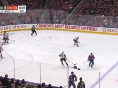 Fanático del hockey se pone de parto y da a luz durante el juego de los Oilers en Rogers Place