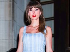 El look del vestido a rayas de Taylor Swift es un sueño primaveral