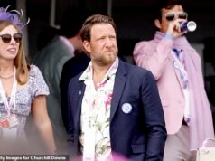 Dave Portnoy divide a los fanáticos con un atrevido atuendo de Kentucky Oaks mientras el jefe de Barstool se prepara para ver competir a su caballo