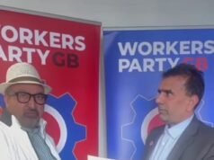 Los candidatos musulmanes a las elecciones en Birmingham por el Partido de los Trabajadores Británicos de George Galloway repartieron dulces para celebrar el “éxito” de Irán contra los “sionistas”.