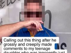 Madre furiosa confronta a un hombre que le hizo un comentario inapropiado a su hija adolescente mientras compraba comida en una panadería