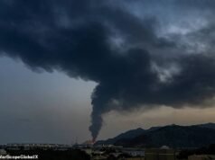 Irán DISPARA CUATRO misiles en un violento ataque de venganza después de la audaz apuesta militar de Trump mientras los drones lanzados por Teherán desatan un furioso infierno petrolero.