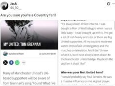 El cantante Tom Grennan pidió perseguir la gloria en el desfile de promoción de la Premier League de Coventry, mientras los fanáticos se enteran de su “amor” por el Man United después de decir “es el club de mi abuela”.