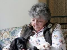 La perra de rescate Patsy soltó a sus nuevos dueños y luego los arrastró casi una milla a través del campo, bosques y zarzas para descubrir la camada que dio a luz durante seis semanas de huida.