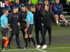 Los furiosos jefes de Middlesbrough y Southampton son SEPARADOS por el árbitro en un momento tenso durante la semifinal del play-off del campeonato ‘Spygate 2.0’