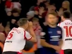 El futuro yerno de Roy Keane fue visto burlándose de su rival Middlesbrough con los TWINS celebrando en nuevas imágenes durante la controvertida victoria de la semifinal de Southampton, mientras los Saints se enfrentan a una EXCLUSIÓN de los play-offs en medio del escándalo Spygate.