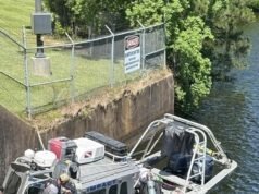 Bomba submarina descubierta en la base de la presa que abastece de agua potable a toda la ciudad… provocando una respuesta federal masiva