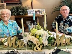 Una pareja de almas gemelas de 101 y 100 años celebra su 80 aniversario de bodas