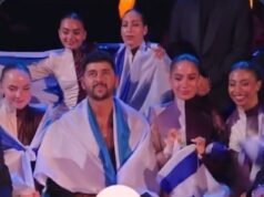 Momento en que la entrada de Israel a Eurovisión es fuertemente abucheada durante la Gran Final cuando una votación pública masiva los coloca en la cima de la clasificación.