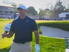 El furioso Rory McIlroy le dice a un fanático del golf que se “cállese” pocos meses después de enfrentarse a multitudes hostiles en la Ryder Cup