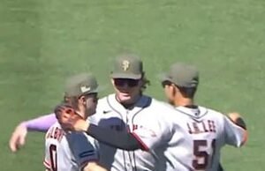 Las estrellas de los Gigantes de San Francisco se arriesgan a la ira de los jefes de la MLB al organizar una vez más una celebración sexual lasciva… después de la advertencia de la liga sobre un gesto sugerente