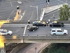 Caos en hora punta cuando un automóvil vuelca en un grave accidente en Harbour Bridge, lo que provoca un gran atasco de tráfico