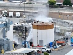 Enorme tanque químico de California está a punto de explotar en una bomba de tiempo tóxica