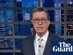 Stephen Colbert sobre la estatua dorada de Trump de 22 pies en su club de golf: ‘idolatría recreativa’ | Resumen de televisión nocturna