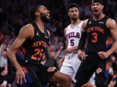 Los Knicks ganan ida y vuelta con los 76ers sin Joel Embiid para liderar la serie 2-0, pierden a OG Anunoby tarde