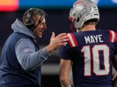 El mariscal de campo de los Patriots, Maye, apoya a Vrabel, sin preocuparse por las distracciones