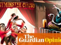 Ella Baron sobre el circo del liderazgo laborista – caricatura