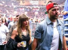 Taylor Swift y Travis Kelce animan a los Courtside Cavaliers