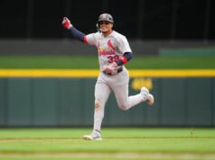 Bryan Torres de los Cardinals, quien comenzó su andadura en las menores en 2015, logra su primer hit en la MLB y luego un jonrón a los 28 años en su debut contra los Rojos.