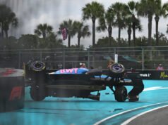 Fórmula 1: el coche de Pierre Gasly vuelca a pocas vueltas del Gran Premio de Miami