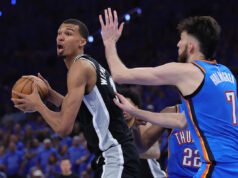 Dónde ver San Antonio Spurs vs Oklahoma City Thunder Juego 2 de los playoffs de la NBA: transmisión en vivo, hora de inicio, canal de televisión, probabilidades para el miércoles 20 de mayo