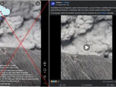 Imágenes antiguas de actividad volcánica compartidas falsamente durante la erupción del Monte Dukono en 2026