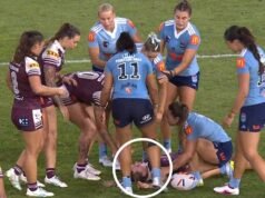 Estado de origen de las mujeres 2026: las estrellas de Queensland Maroons, Keilee Joseph y Makenzie Weale, sufren lesiones en la cabeza | Video