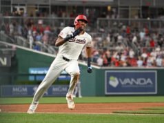 James Wood pone a los Nacionales en el tablero con un grand slam dentro del parque contra los Mets
