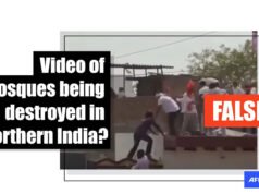 Un vídeo muestra combates durante una festividad india, no la demolición de una mezquita