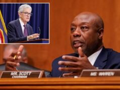 El senador Tim Scott “reza” para que Jerome Powell deje la Reserva Federal este mes y sugiere que el presidente tiene una agenda al permanecer en el cargo.